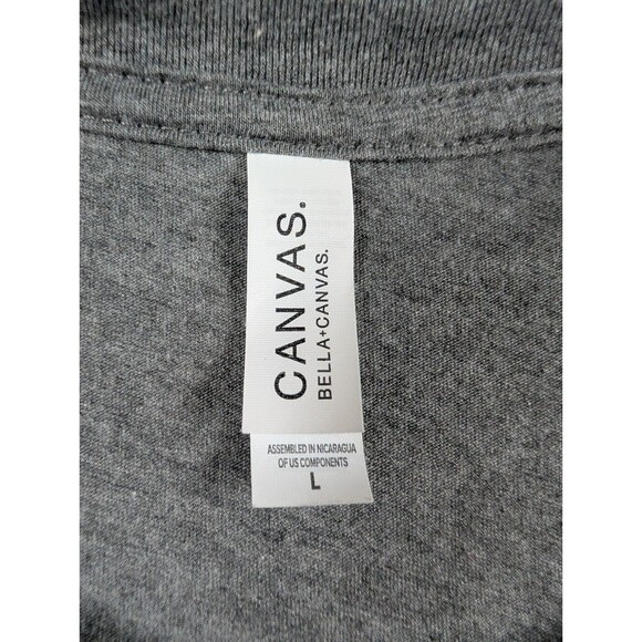 Bella-Canvas Gray Blue Moon Beer Graphic Tshirt  Size L - Picture 5 of 5